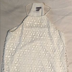 Chelsea 28 high neck white lace dress